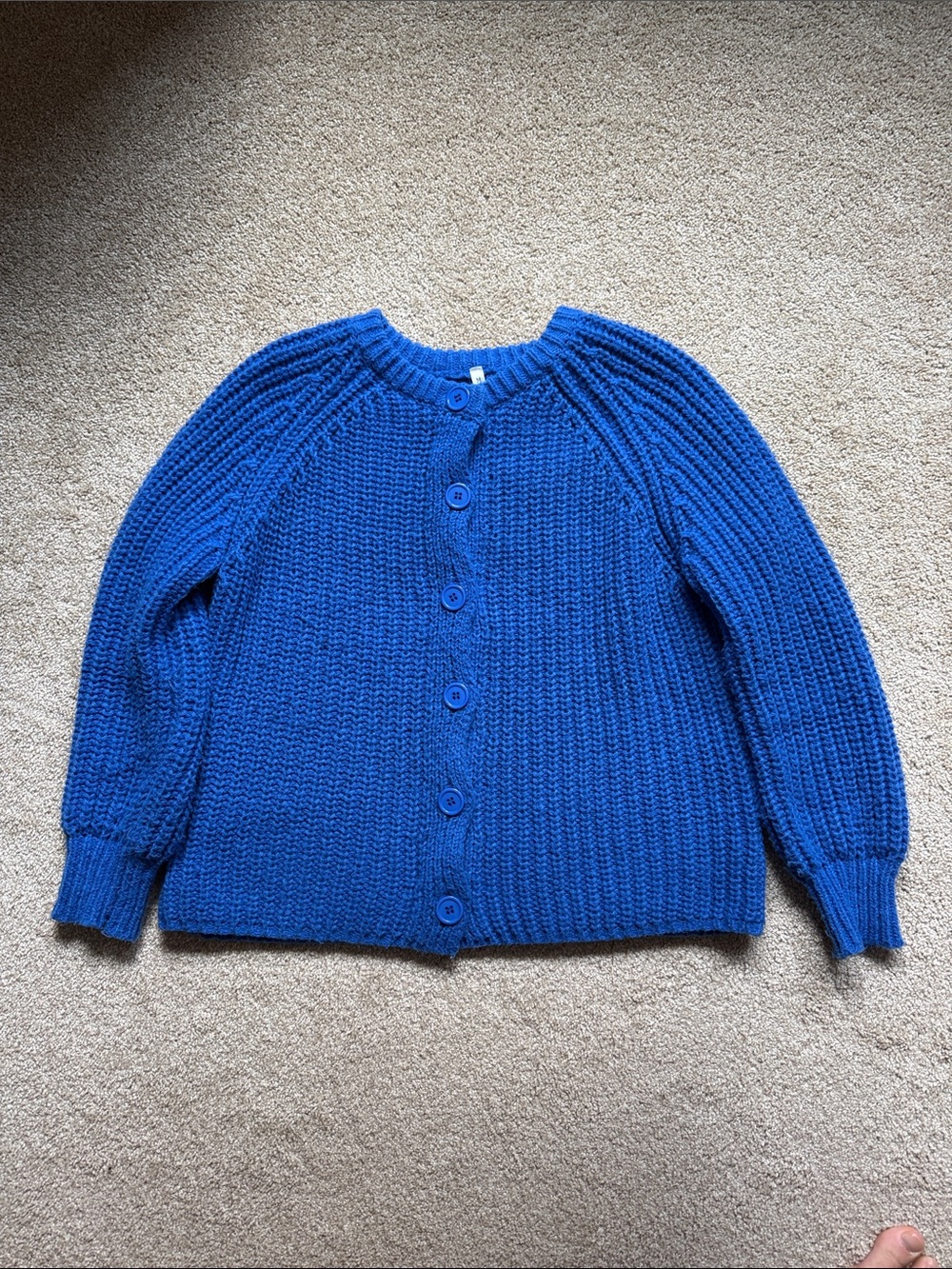 Blue Knit Cardigan Size Medium